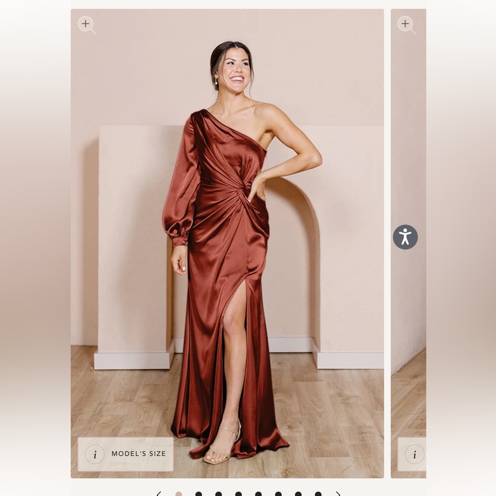NEW!! Revelry Aurora Satin Bridesmaid Dress